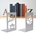 thumbnail image 4 of Anti-Slip Bookend, Ancient Style Firm Book Divider, Iron Stable Practical Durable For Office File Organizer Desktop Book Storage Home Pavilion + Small Pavilion, 4 of 8