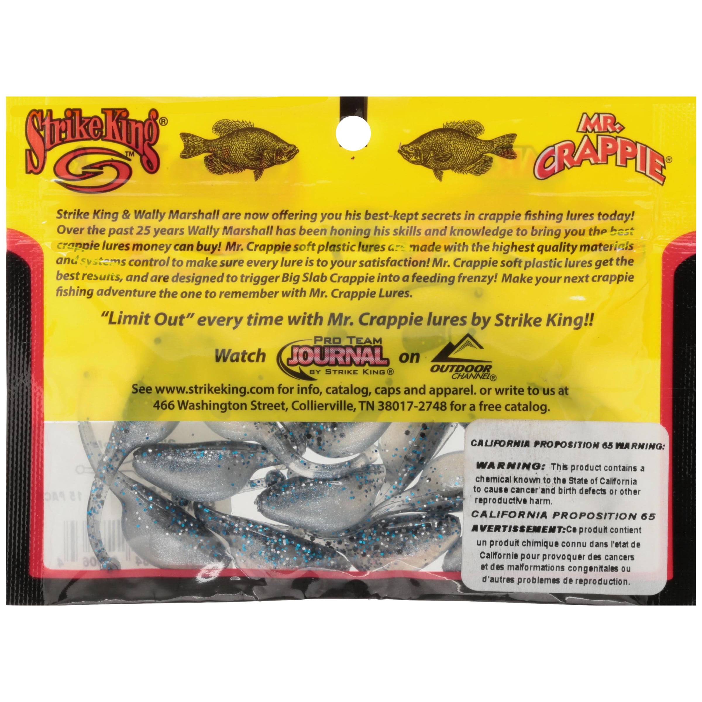 (4 pack) Mr. Crappie® Smoky Shad 2" Shadpole Fishing Lures 15 ct Bag