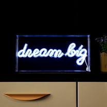 Urban Shop LED Neon Dream Big Clear Acrylic Box, Cool White
