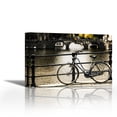 thumbnail image 1 of Amsterdam Gray Bicycle - Contemporary Fine Art Giclee on Canvas Gallery Wrap - wall décor - Art painting - 36 x 24 Inch - Ready to Hang, 1 of 2