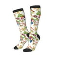 thumbnail image 2 of Balery Birds And Flowers Printed Novelty Socks Men's Women's Crew Socks Sports Socks Knee High Socks Cotton Socks Quirky and Cool Socks, 2 of 9