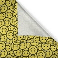 thumbnail image 5 of Black and Yellow Grommet Curtain, Cheerful Cartoon Style Circular Faces Smiling Happy Mood Expression, 2-Panel Window Drapes for Bedroom Living Room, 50" x 72", Yellow and Black, by Ambesonne, 5 of 6