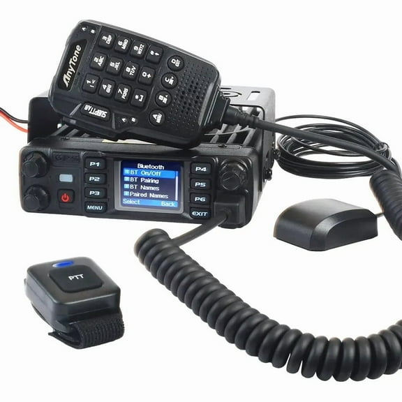 AnyTone Mobile Transceiver AT-D578UV PRO dual band digital DMR GPS APRS voice record 55W car radio w/USB program cable Two way radio Ham Radios