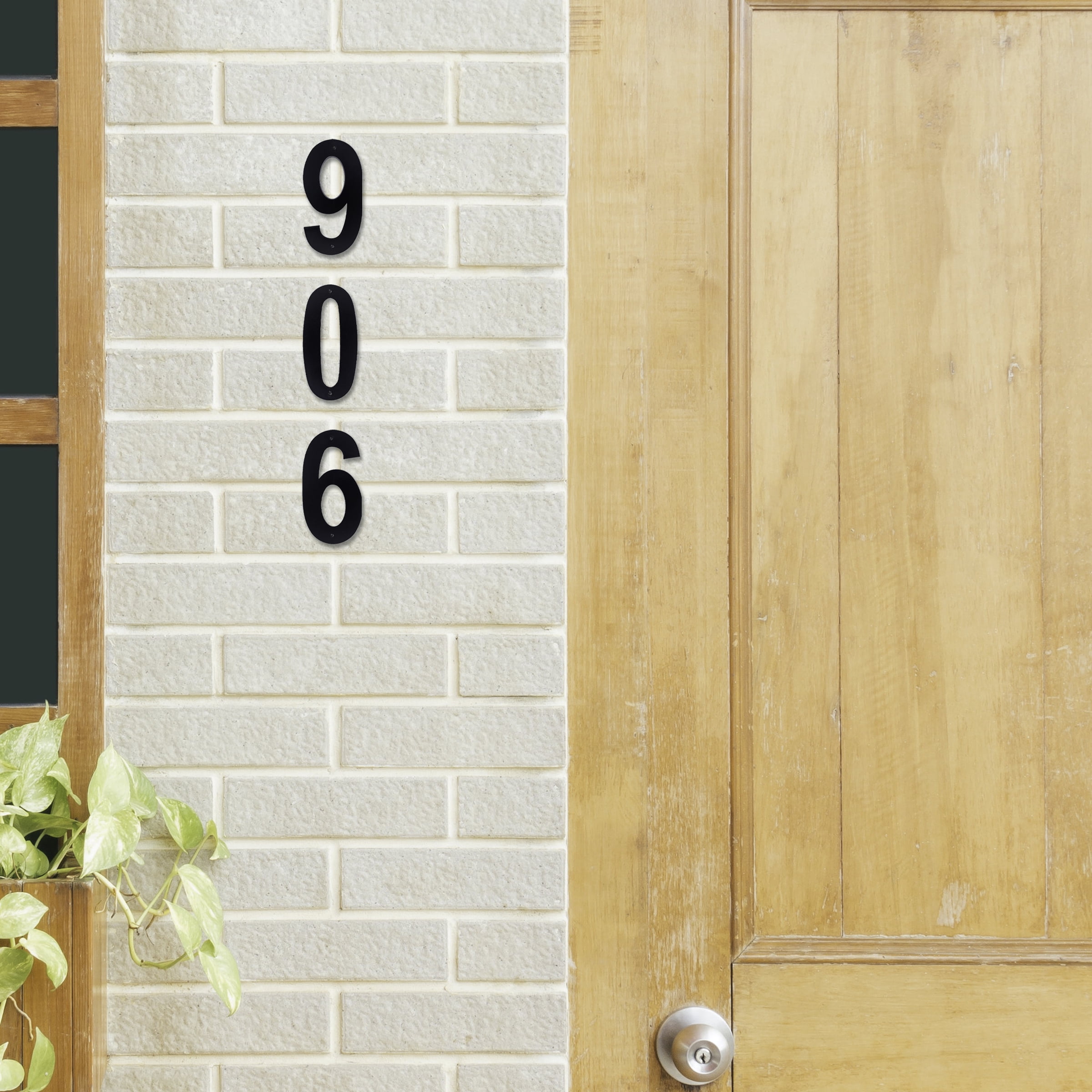 (5 pack) HY-KO 4" Black Plastic Modern Number 1