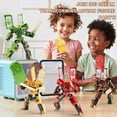 thumbnail image 5 of Yerloa Ice Cream Transforming Toy, 2 in 1 Popsicle Transform into Robot Action Figure, DIY Transformation Figure Toys for Kids & Adults Action Figures for Boys Party Favors Gift (Red), 5 of 7