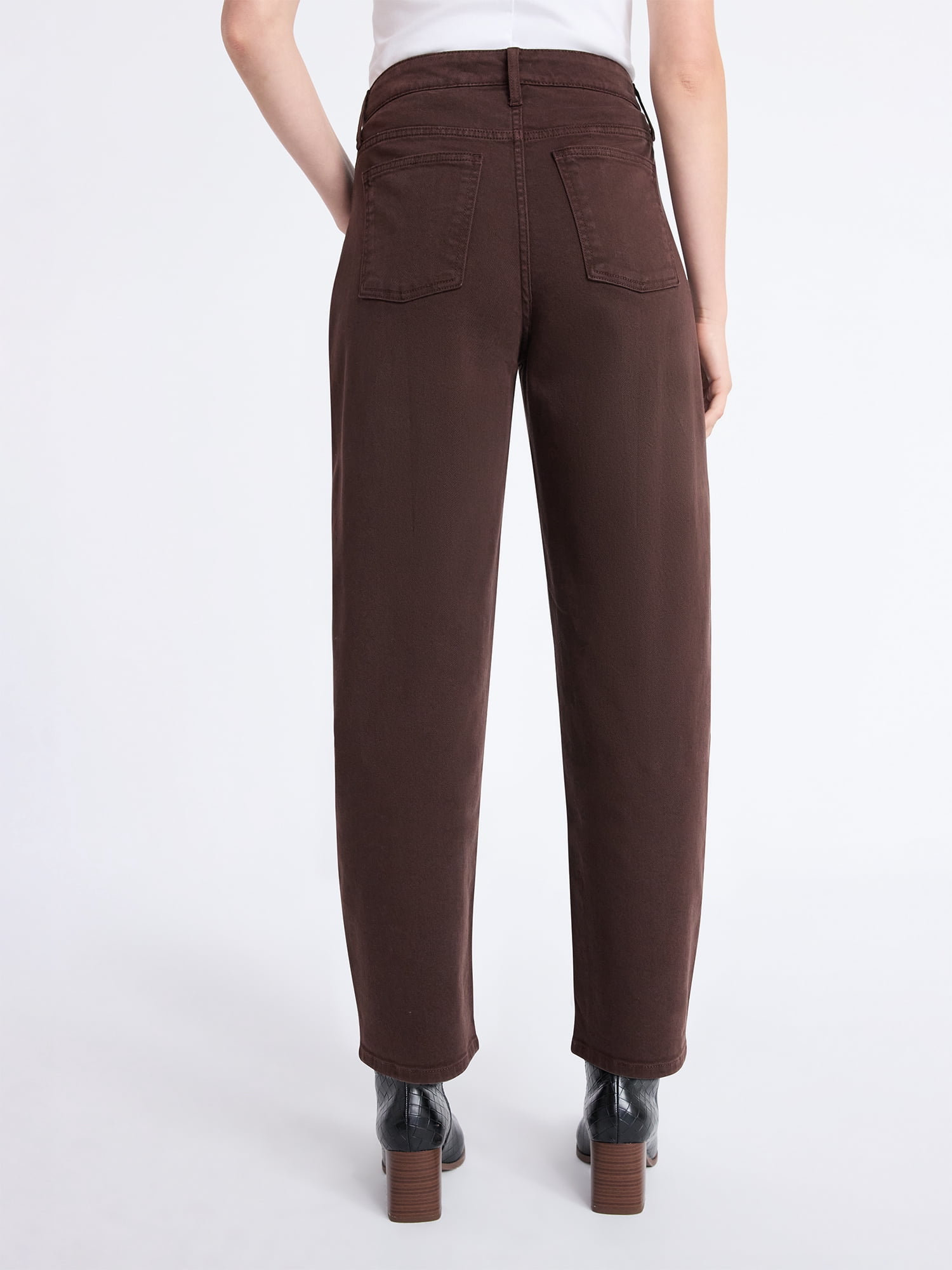 Free Assembly Women's and Women's Plus Barrel Leg Jeans, 26.5" Inseam, Sizes 0-26W
