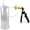 Black, variant on LeLuvĀ® Ultima Penis Pump, Brass Handle w/ Blue Silicone Grips, Clear Hose | 9" x 1.35" Cylinder