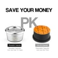 thumbnail image 4 of iCafilas Stainless steel Refillable Coffee Capsule  Coffee Filters Cup for Delta Q NDIQ7323 Pod Stainless Steel  Capsule Tamper (As Picture), 4 of 5