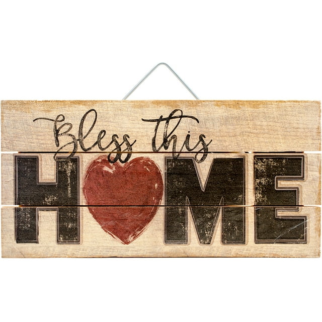 Highland Woodcrafters 12 "X6" Lattes de Bois Signe-Bénir Cette Maison