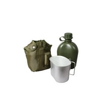 Rothco 3 Piece Canteen Kit With Cover & Aluminum Cup, Olive Drab, -OliveDrab
