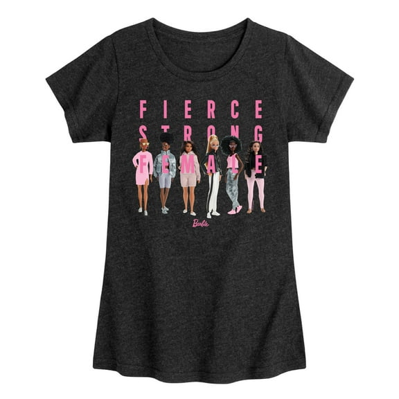 Barbie - Fierce Strong Female - Power Pose - Toddler And Youth Girls Raglan Graphic T-Shirt