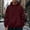Red, variant on Mens Hoodies Pullover Sevevn Man Solid Color Casual Sporty Pullover Pocket Long Sleeve Hooded Sweatshirt Snap Closure
