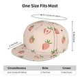 thumbnail image 4 of Susaid Strawberries Print Baseball Cap Hip Hop Style Flat Visor Adjustable Outdoor Cap Unisex Adjustable Breathable, 4 of 7