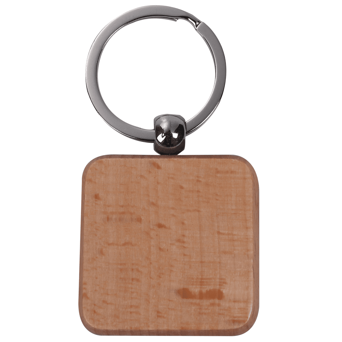 100 Pcs Blank Wood Wooden Keychain DIY Custom Wood Key Chains Key Tags Anti Lost Wood Accessories Gifts (Mixed Design)