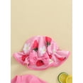 thumbnail image 6 of Qtinghua Infant Toddler Baby Girls Swimsuit Strawberry Flower Mermaid Romper with Hat Swimwear Bathing Suit Pink 3-6 Months, 6 of 9