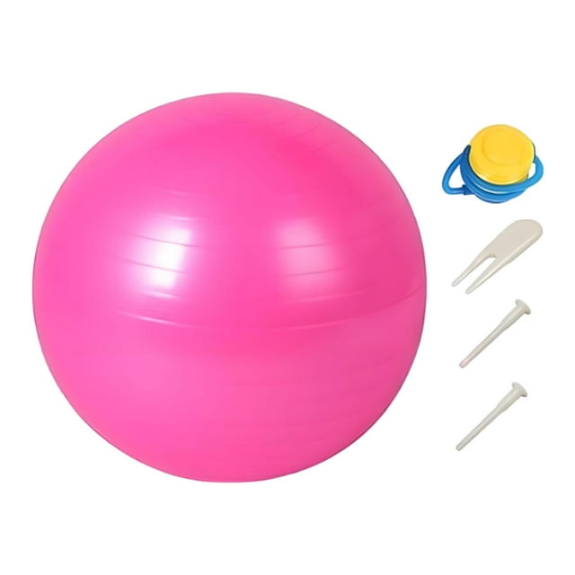 Almencla Exercise Ball Back Support Pilates Ball, Versatile, Anti Slip Inflator Included Stability Training Thickened Home Gym Workout pink 45cm