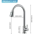 thumbnail image 6 of Cyfie 360° Rotatable Kitchen Faucet, Silver Water Tap for Kitchen Sink & Bathroom, 6 of 8