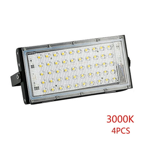 

50W Power LED Flood Light Floodlight Street Lamp IP65 Waterproof Landscape Light Spotlight 3000K 4pcs