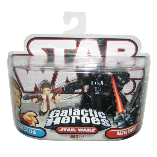 Star Wars Galactic Heroes Princess Leia & Darth Vader Hasbro Figure Set