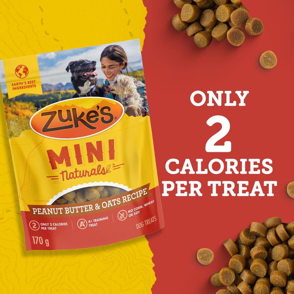 Zuke's Mini Naturals Tender Bites Peanut Butter & Oats Recipe, Dog Treats