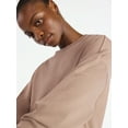thumbnail image 5 of Scoop Women's and Women's Plus New Scubaknit Cropped Sweatshirt with Drop Sleeves, Sizes XS-4X, 5 of 6