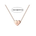 26 Initial Heart Shape Alphabet Necklace For Women Stainless Steel