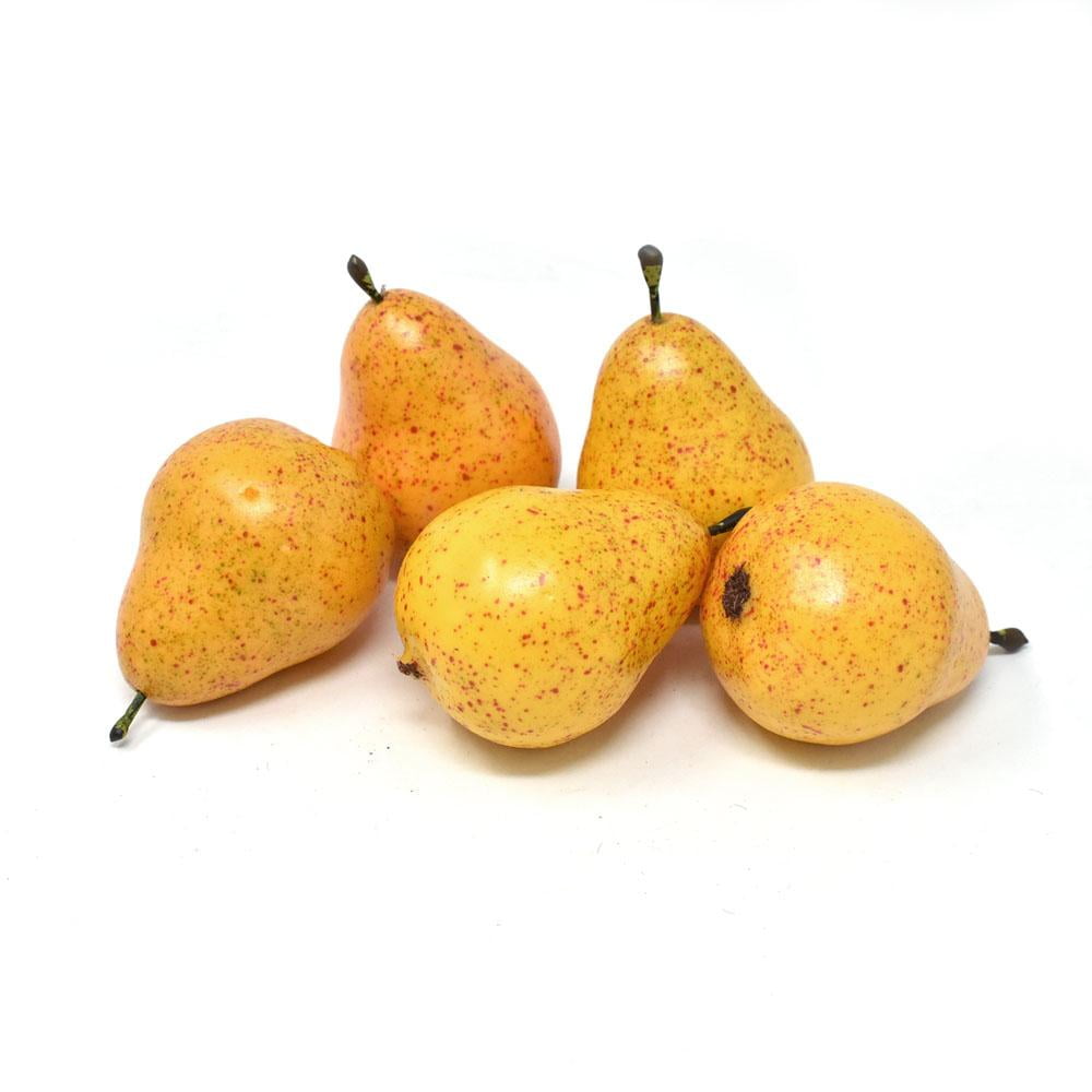 Artificial Bartlett Pear, Box of 12 Fake Pears 5 Color Choices Life-sized  Pears