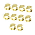 thumbnail image 2 of Anillos de servilletas de 10x hojas de servilleta hebillas elegantes decoración decorativa decoración de la mesa para fiestas reuniones familiares de Oro, 2 of 8