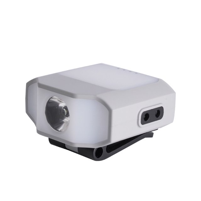 Lámpara De Cabeza Escalada Linterna frontal LED COB, luz recargable con clip para la cabeza, 6 modos para acampar al aire libre (gris) Tmvgtek Para Estrenar