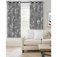 thumbnail image 2 of Gray Sage Leaves Blackout Curtains for Bedroom Living Room, Boho Floral Leaf 84 In Long Thermal Insulated Room Darkening Drapes Grommet Window Treatments, 52 x 84 In, 2 of 9