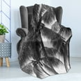 thumbnail image 4 of Palm Tree Soft Flannel Fleece Throw Blanket, Palm Tree Silhouette Exotic Plant on Dark Theme Foliages Relaxing in Nature Image, Cozy Plush for Indoor and Outdoor Use, 50" x 60", Black, by Ambesonne, 4 of 5