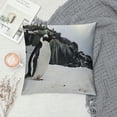 thumbnail image 2 of Orinice Penguin Snow Rocks Graphic Decorative Throw Pillow Cover Short Plush Winter Zipper Closure 1PC 18x18in, 2 of 5