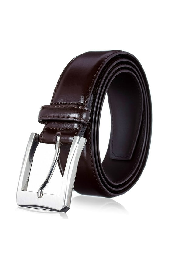 Men's Belt, Genuine Leather Dress Belts for Men - Classic & Fashion Design for Work Business and Casual (Brown, 36in)