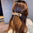thumbnail image 7 of Large Automatic Tortoise Hair Clip for Women, White Acetate & Alloy Slide Barrette, Non-slip Design for Thick Hair, Pink, 7 of 7