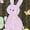 Army Green0, variant on Women's Easter Sweater Crew Neck 3/4 Sleeve Bunny Print Casual Loose Fit Waffle Knit Pullover Top for Spring Holiday