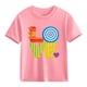 thumbnail image 1 of Blusas y camisas de manga corta con cuello redondo para niños y niñas, camisetas gráficas de manga corta, blusas con estampados bonitos para la temporada escolar., 1 of 9
