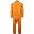 thumbnail image 3 of HNMKIU Adult Prisoner Jumpsuit Halloween Orange Cosplay Outfit for Party Performance Stage Play Orange - L, 3 of 3