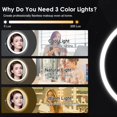 thumbnail image 2 of Espejo de maquillaje DEIOVWXS de 8" doble cara 1X/10X con LED, 2 of 6