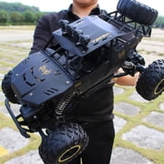 1:12 Rc Car,off Road Truck Remote Control Car Metal Shell 2.4G 4WD Dual Motors, with 2 Batteries Black