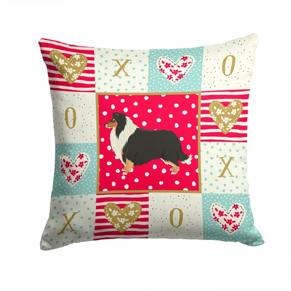 Collie Love Fabric Decorative Pillow