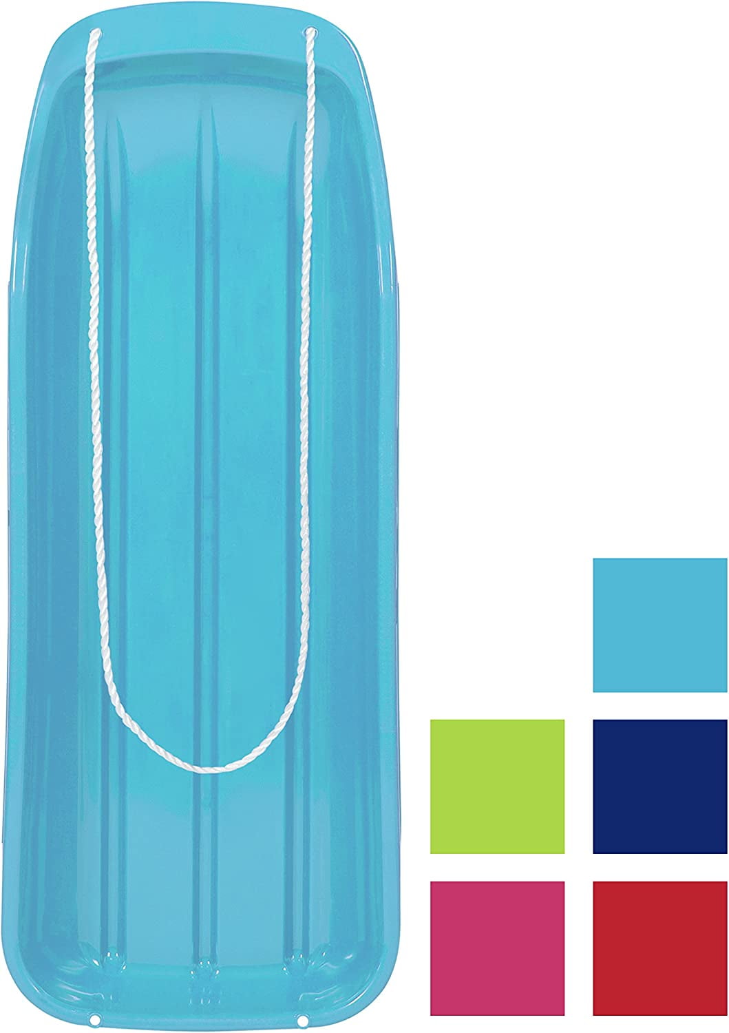 48in Kids Plastic Toboggan Snow Sled w/Pull Rope