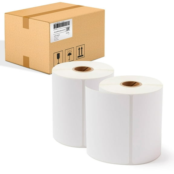 White Direct Thermal Labels, 1 in Core Desktop, 3860 Count, 4 x 6.5 in