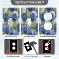 thumbnail image 3 of Light Switch Cover Switch Plate Outlet Cover Plug Cover for Electrical Unused Outlet Cover Blue and Green Roses Pattern, 3 of 6