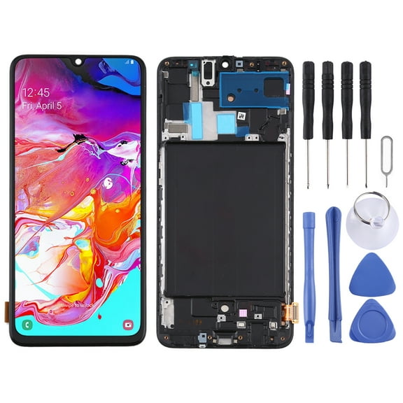 Cellphone Spare Parts  TFT LCD Screen for Samsung Galaxy A70  Digitizer Full Assembly with Frame, Not Supporting (Black)