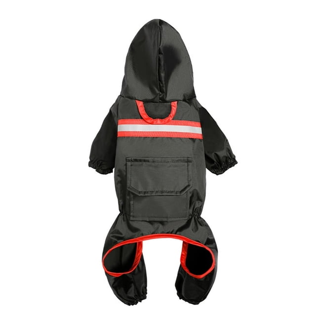 HAOAN Combinaison Imperméable Réfléchissante Bord Transparent Couverture Complète pour Animaux de Compagnie Imperméable pour Chiens