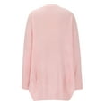 thumbnail image 4 of BADHUB Women's 2025 Open Front Chunky Cardigans Lantern Long Sleeve Oversized Knit Outwear with Pocket Pink L, 4 of 6