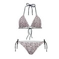 thumbnail image 4 of Suhoaziia Heart Pattern Bikini Sets for Women Sexy Comfortable Sporty Bikini Underwear with Adjustable Elastic Strap Size 2XL,String Triangle Halter Ruched Swimming Suits, 4 of 6