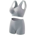 thumbnail image 2 of KIHOUT Bras For Women Plus Size Women's Non Steel Ring Gathered Seamless Suspender Breathable Gathered Sports Underwear Underwear Set, 2 of 3