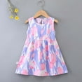 thumbnail image 2 of Utlike Girls Summer Dress Floral Dress Sleeveless Casual Dress For Children Toddler Easy Fitting Sundress Size 6 Years-7 Years, 2 of 4