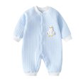 thumbnail image 2 of Esaierr Infant Baby Boys Girls Autumn Winter Jumpsuit Warm Cotton Romper Toddler Long Sleeve Solid Casual Unisex One-Piece Romper Crawling Clothes,Size 1M-24M, 2 of 6